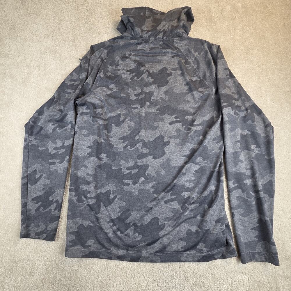 Rhone Reign Performance Hoodie Mens L Gray Camo Lightweight Stretch - Picture 3 of 9